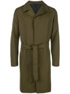 Ami Alexandre Mattiussi Waxed Single Breasted Coat - Green