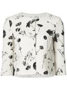 Oscar De La Renta Cherry Print Jacket - White