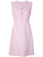 Giambattista Valli Bow Detail Scalloped Dress - Pink & Purple