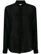 Saint Laurent Tassel Detail Shirt - Black