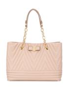 Salvatore Ferragamo - Bow Detail Quilted Tote - Women - Lamb Skin - One Size, Nude/neutrals, Lamb Skin