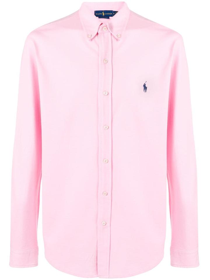 Ralph Lauren Embroidered Logo Button-down Shirt - Pink