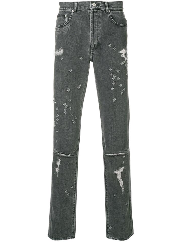 Givenchy Distressed Skinny Jeans - Grey