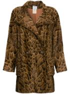 Fendi Vintage Faux Leopard Fur Coat - Brown