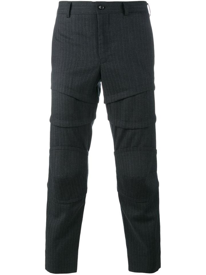 Comme Des Garçons Homme Plus Striped Cropped Trousers