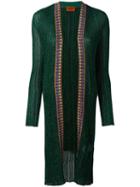 Missoni Long Cardigan, Women's, Size: 46, Green, Cupro/polyester/viscose