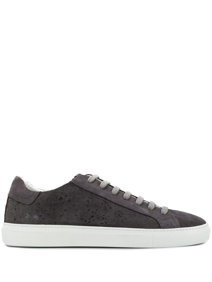Hide & Jack Splash Detail Low Top Sneakers - Grey
