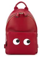 Anya Hindmarch Eyes Backpack, Red, Leather