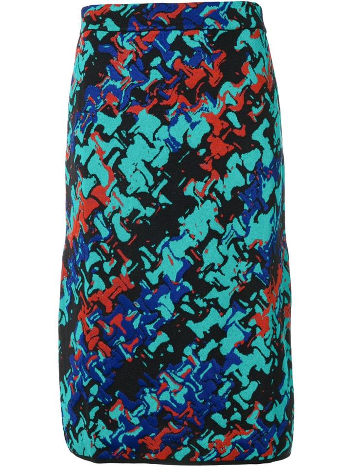 M Missoni Jacquard Knit Straight Skirt - Blue