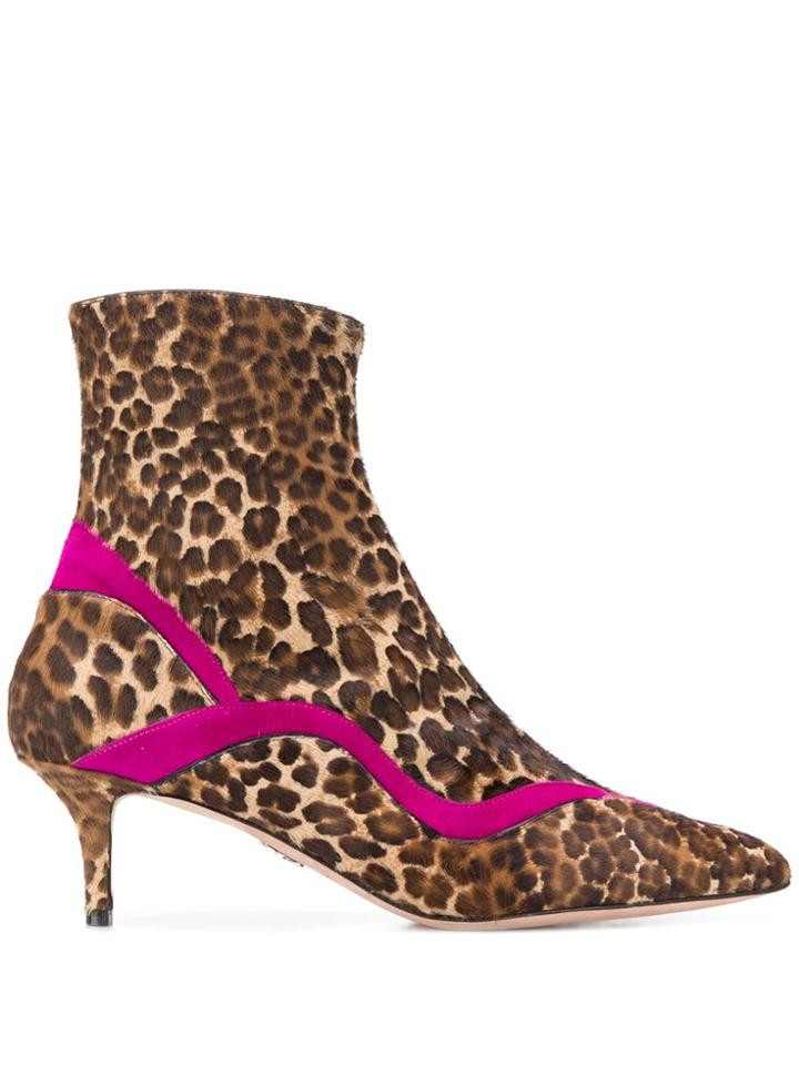 Paula Cademartori Misali Strong Animalier Sock Boots - Brown
