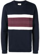 Folk Stripe Detail Sweater - Blue