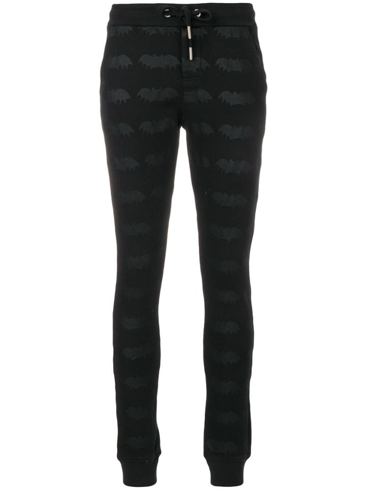 Zoe Karssen Bat Embroidered Trousers - Black