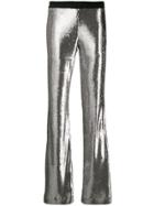 P.a.r.o.s.h. Pilled Flared Trousers - Silver