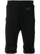 Ktz Strap Detail Jogging Shorts - Black