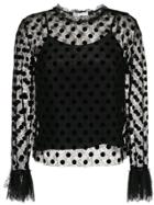 Nk Polka Dot Lace Blouse - Red
