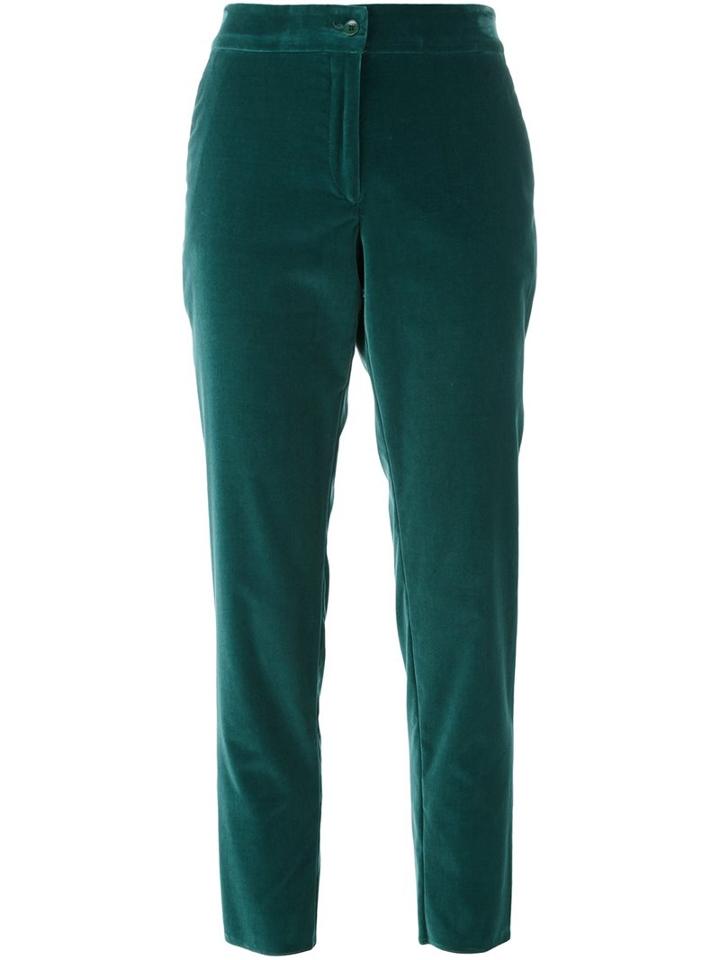Etro Cropped Velvet Trousers