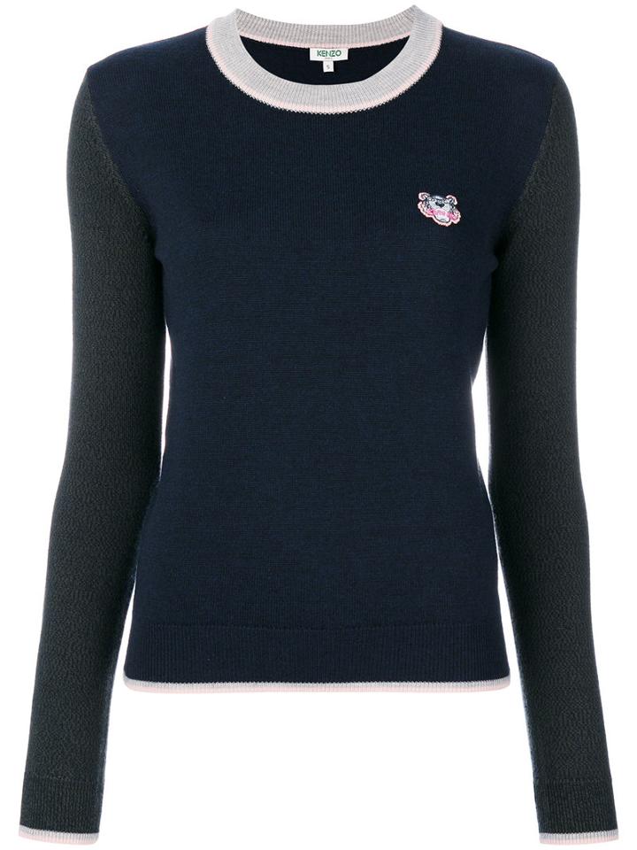 Kenzo - Mini Tiger Jumper - Women - Wool - Xs, Blue, Wool