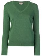 N.peal V Neck Knitted Sweater - Green