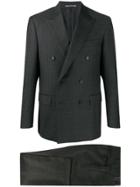 Canali Double Breasted Formal Suit - Black