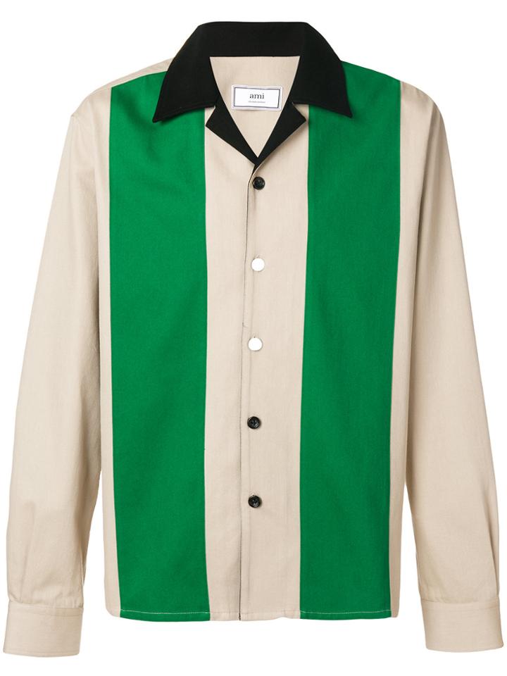 Ami Alexandre Mattiussi Striped Shirt - Nude & Neutrals