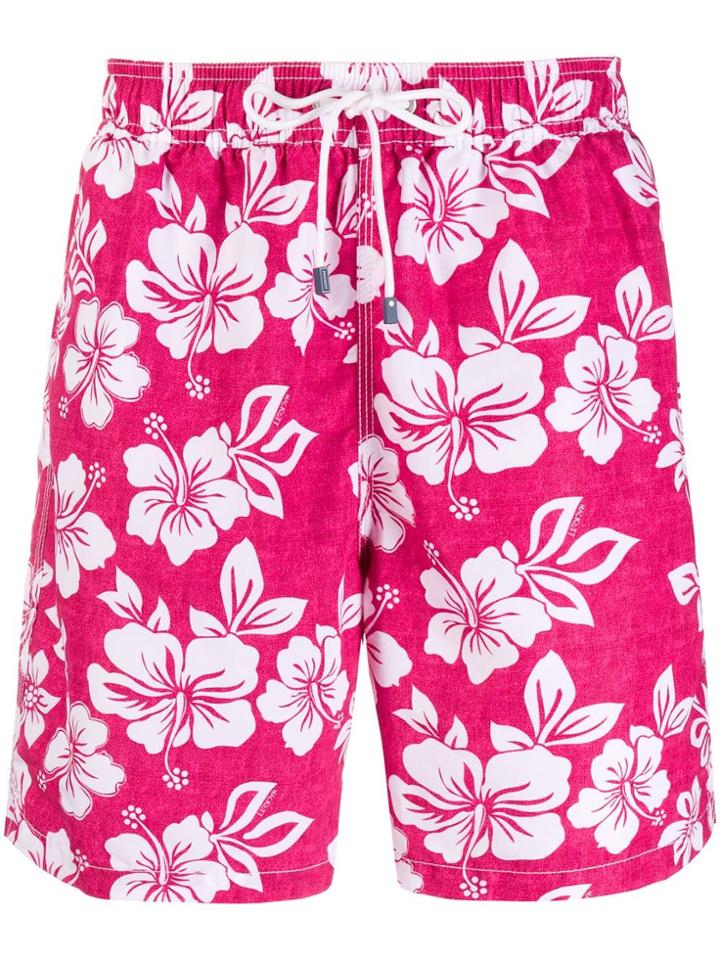 Hackett Floral Print Swim Shorts - Pink