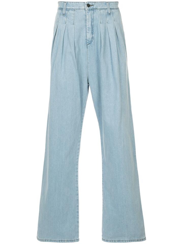 Strateas Carlucci Pleat Detail Jeans - Blue