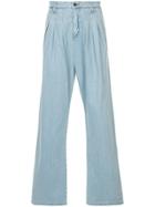 Strateas Carlucci Pleat Detail Jeans - Blue