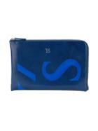 Y's Logo Plaque Wallet - Blue