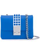 Designinverso - Metallic Crossbody Bag - Women - Polyurethane/metal (other) - One Size, Blue, Polyurethane/metal (other)