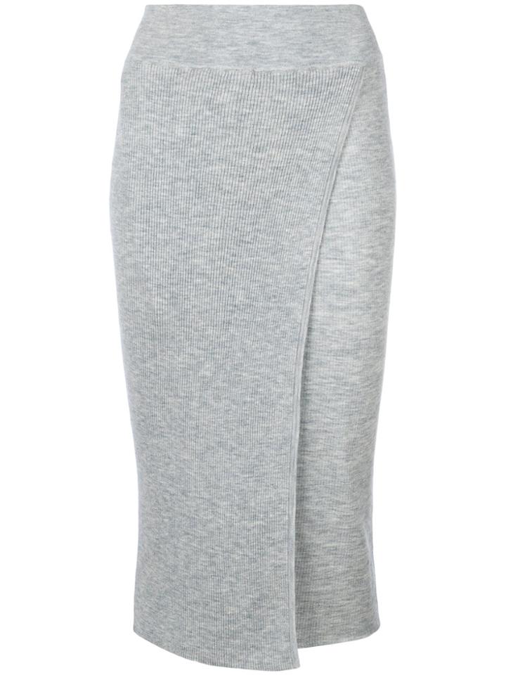 Cashmere In Love Cashmere Capri Knit Skirt - Grey