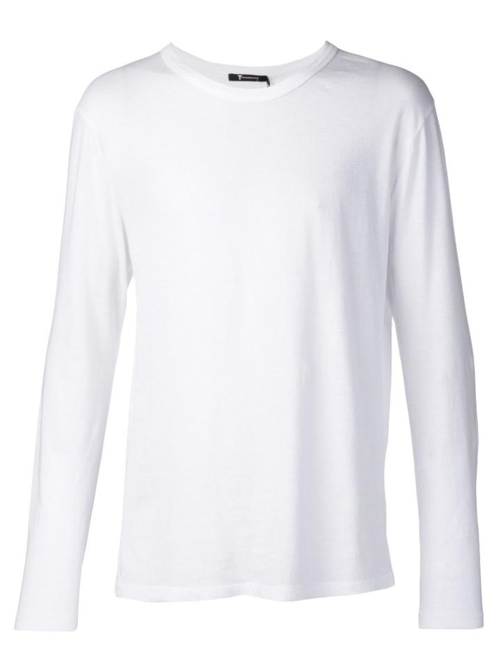 T By Alexander Wang - Long Sleeve T-shirt - Men - Cotton - L, White, Cotton