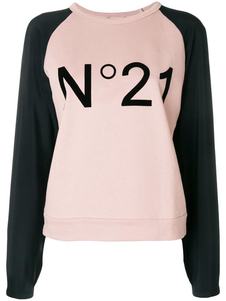 No21 Branded Raglan Sweatshirt - Nude & Neutrals