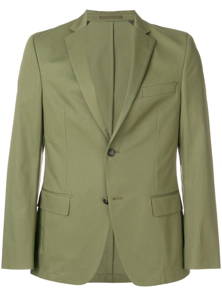 Officine Generale Casual Single-breasted Blazer - Green