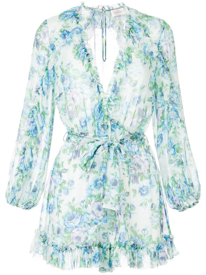 Zimmermann Floral Print Playsuit - Multicolour