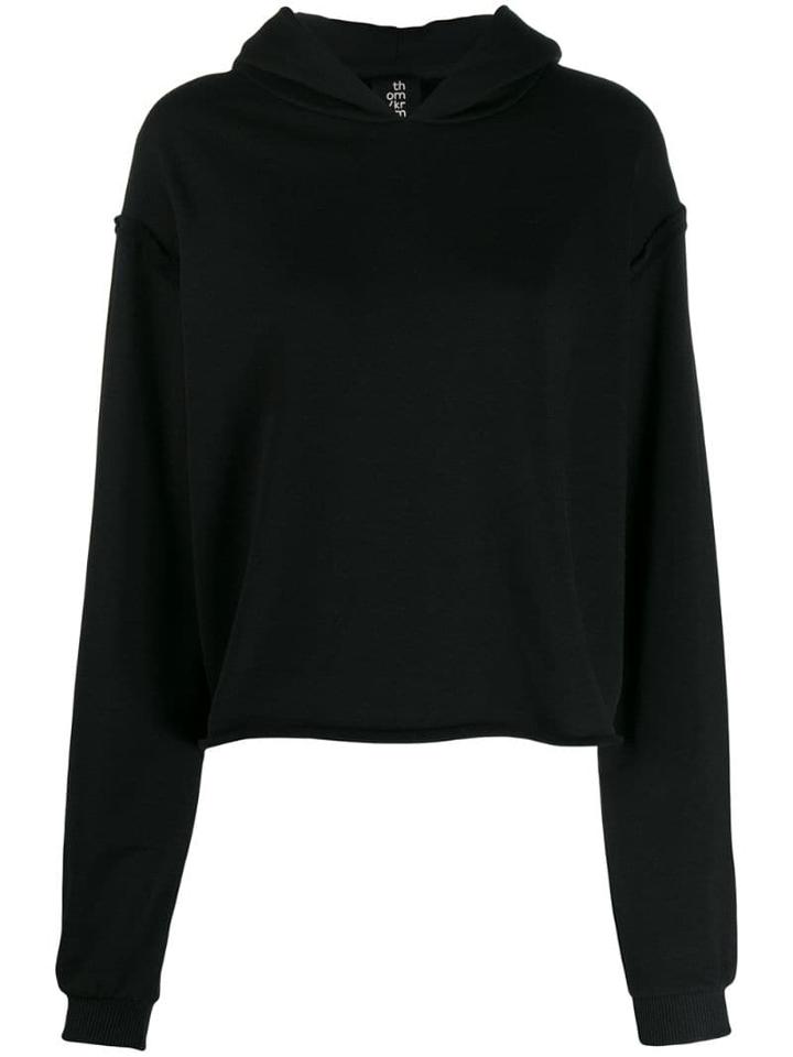 Thom Krom Long-sleeve Pullover Hoodie - Black