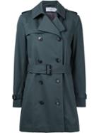 Closed - Double-breasted Trench Coat - Women - Cotton - M, Green, Cotton