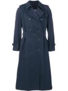 Burberry Vintage Double Breasted Trenchcoat - Blue