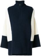 Victor Alfaro - High Zipped Neck Jumper - Women - Merino - S, Women's, Blue, Merino