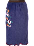 Kolor Textured Midi Skirt - Purple