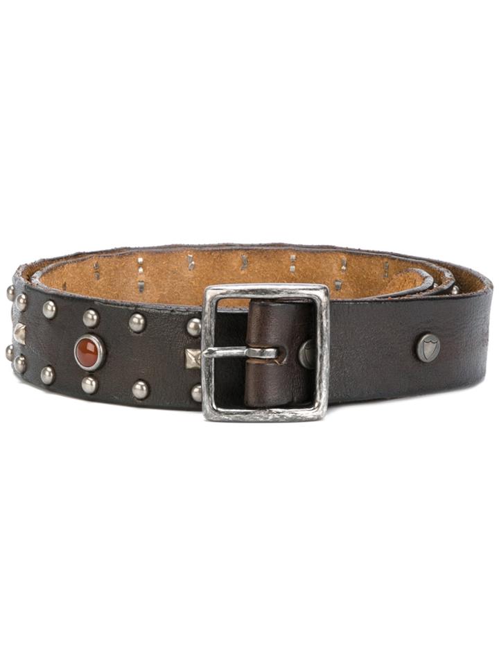 Htc Hollywood Trading Company Embellished Buckle Belt - Black