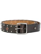 Htc Hollywood Trading Company Embellished Buckle Belt - Black