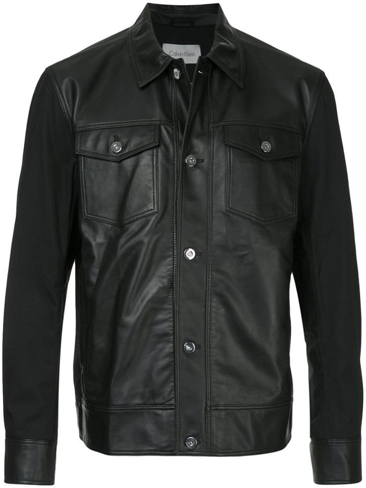 Ck Calvin Klein Panelled Denim Jacket - Black