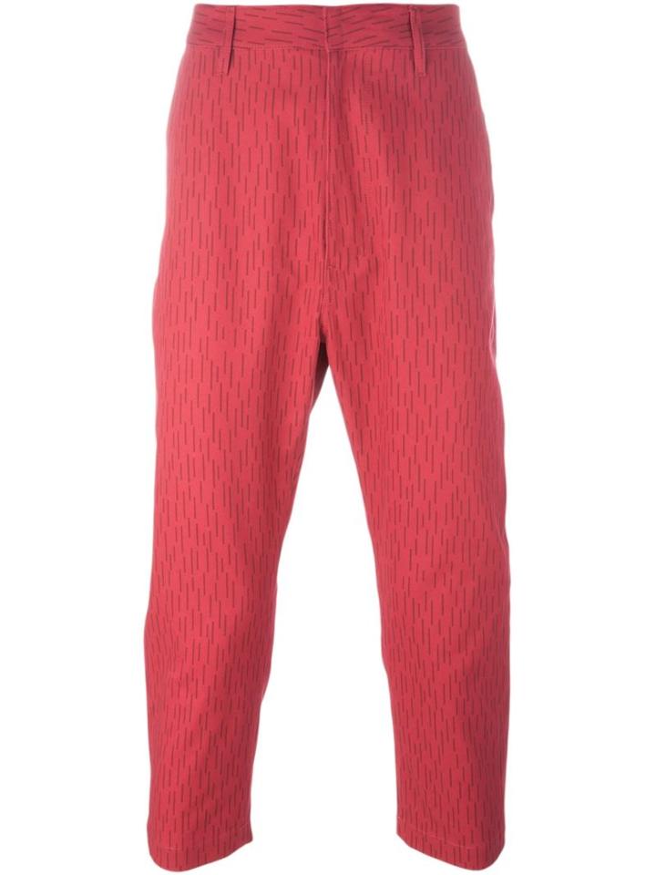 Golden Goose Deluxe Brand Cropped Trousers, Men's, Size: Small, Red, Cotton