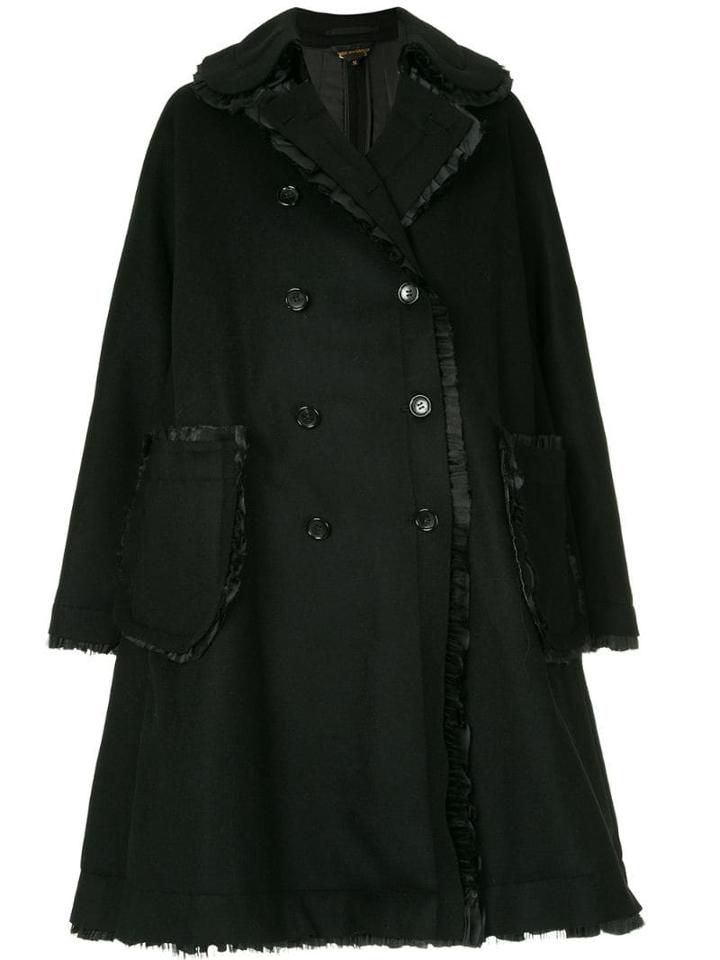 Comme Des Garçons Double-breasted Flared Coat - Black
