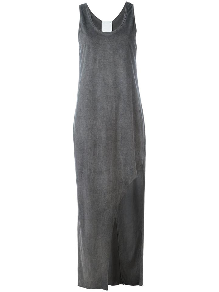 Lost & Found Rooms Front Slit Maxi Dress, Women's, Size: Medium, Grey, Cotton