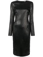 Tom Ford Scale Effect Fitted Dress - Black