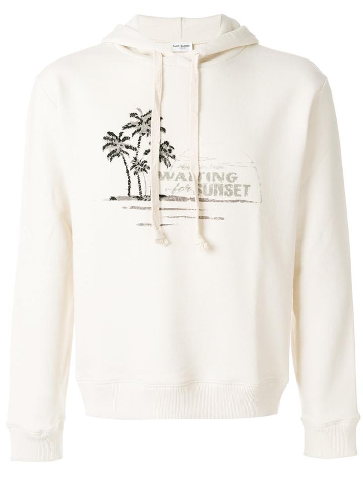 Saint Laurent Sunset Print Hoodie - Nude & Neutrals