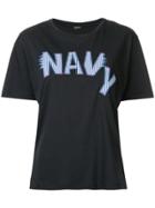 Jil Sander Navy Embroidered Logo T-shirt - Blue