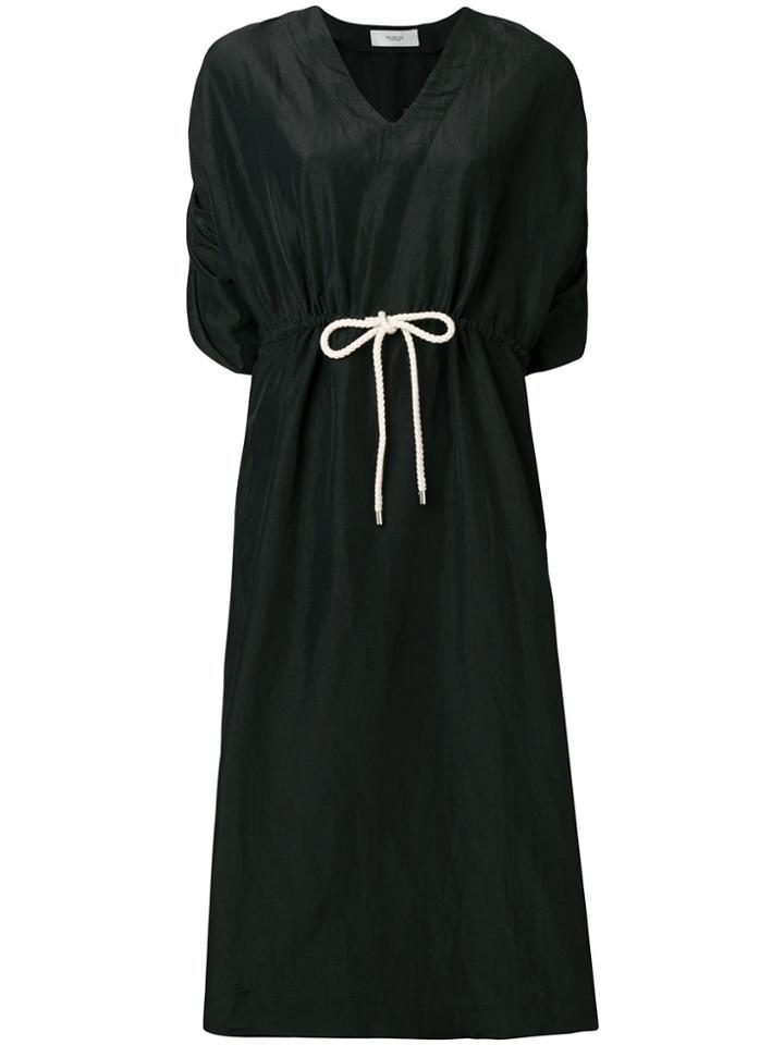 Pringle Of Scotland Drawstring Fitted Dress - Black
