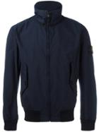 Stone Island Zip Jacket, Men's, Size: Xl, Blue, Cotton/polyimide